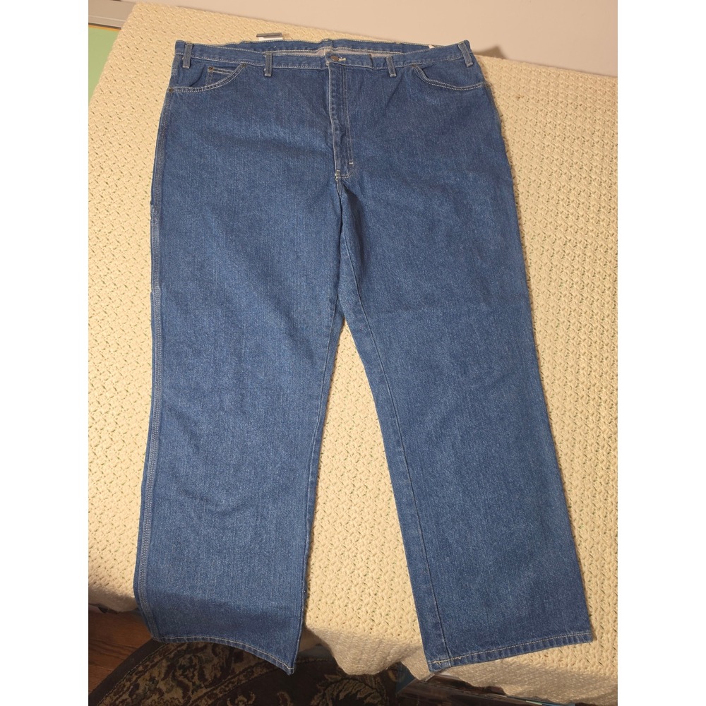 Dickies Carpenter Jeans Mens 48x32 Blue NEW Relaxed Fit Straight Leg Workwear